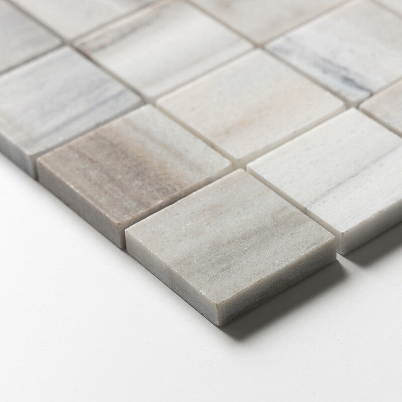 SKYLINE : 2X2 Straight Stack Mosaic (honed | 12"x12"x3/8" | straight cut)