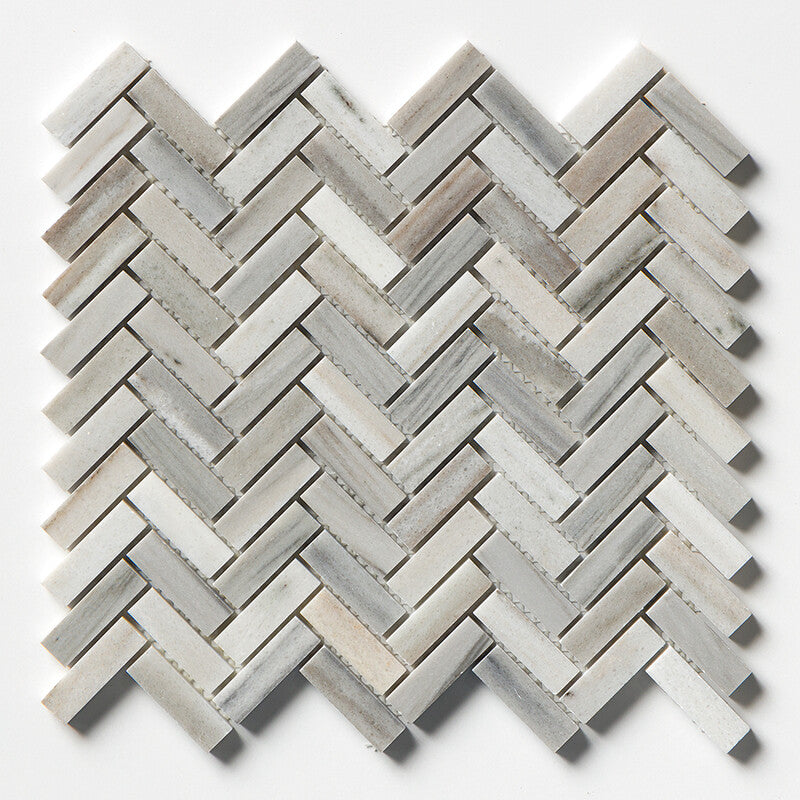 SKYLINE : 5/8X2 Herringbone Mosaic (honed | 12"x13"x1/8" | straight cut)