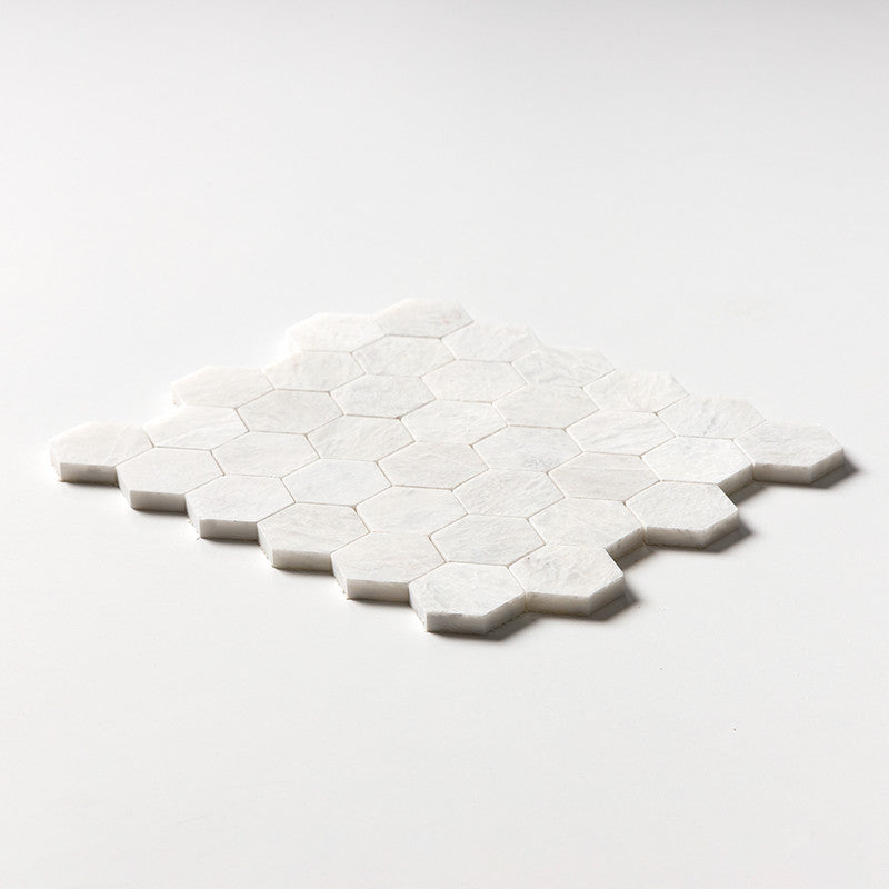 ICEBERG : Hexagon Mosaic (polished | 10"x12"x3/8" | straight cut)