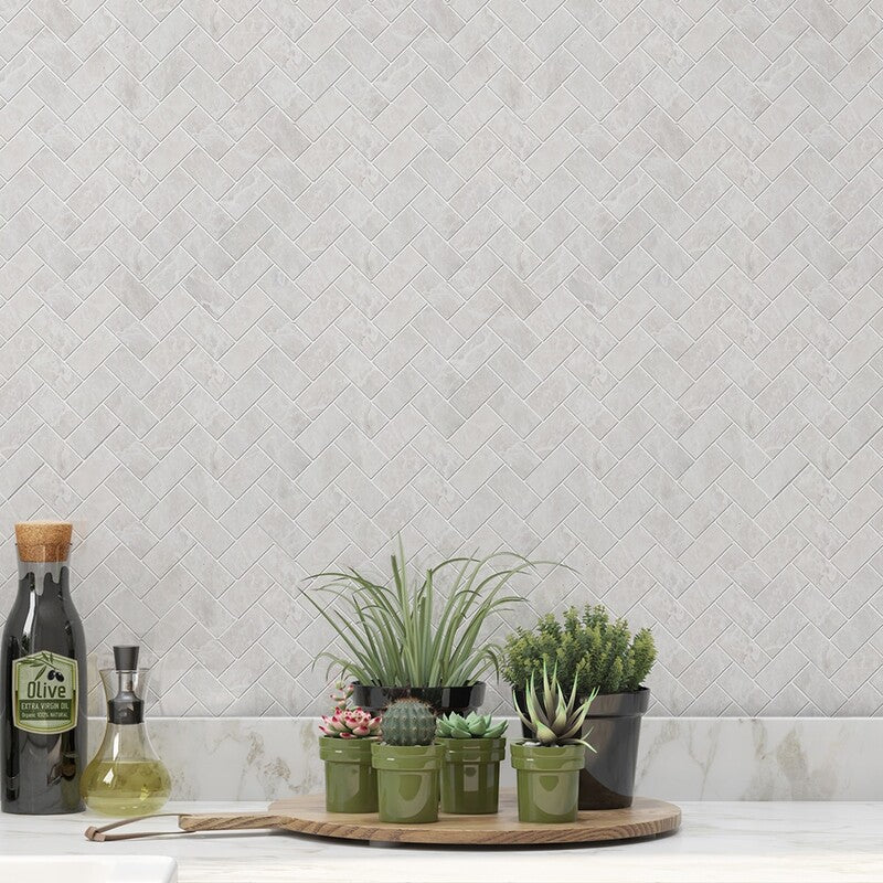 ICEBERG : 1X2 Herringbone Mosaic (polished | 11"x11"x3/8" | straight cut)