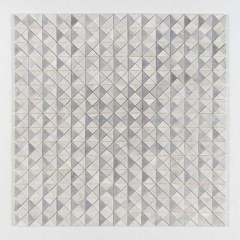 ICEBERG : Avenza Allure Light Devon Triangular Mosaic (multi finish | 12"x12"x1/2" | straight cut)