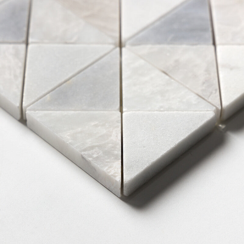 ICEBERG : Avenza Allure Light Devon Triangular Mosaic (multi finish | 12"x12"x1/2" | straight cut)