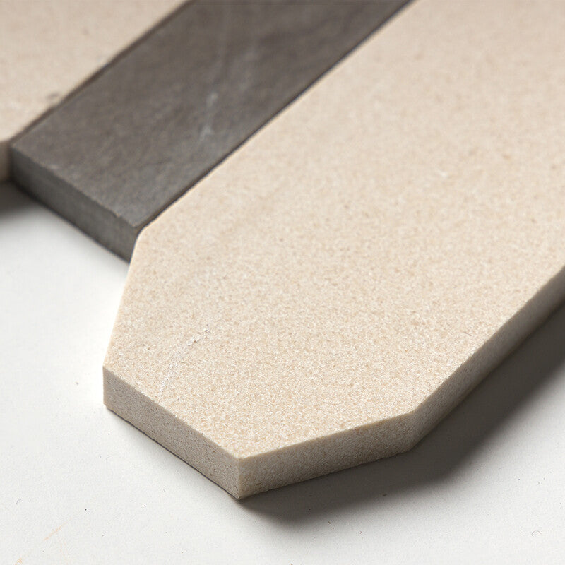 ATELIER MOSAIC: Bosphorus Seashell Pillar Mosaic (honed | 13"x13"x3/8" | straight cut)