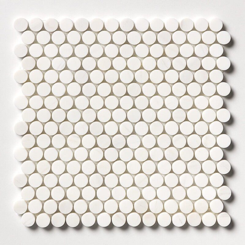 PENNY ROUND: Penny Round Mosaic (honed | 11"x11"x1/4" | straight cut)