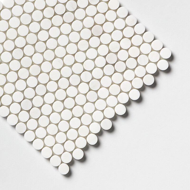 PENNY ROUND: Penny Round Mosaic (honed | 11"x11"x1/4" | straight cut)