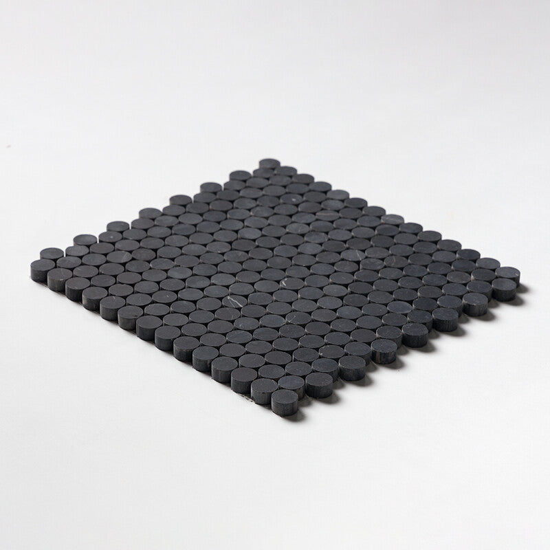 PENNY ROUND: Penny Round Mosaic (honed | 11"x11"x1/4" | straight cut)