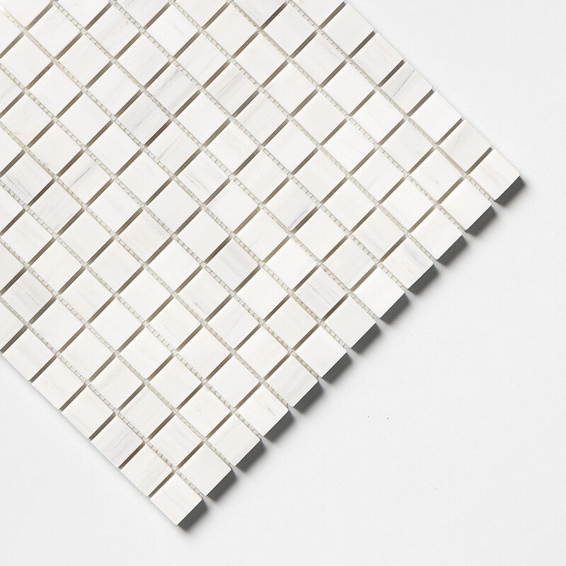 BIANCO DOLOMITI CLASSIC : 1X1 Straight Stack Mosaic (honed | 12"x12"x3/8" | straight cut)