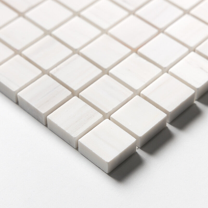 BIANCO DOLOMITI CLASSIC : 1X1 Straight Stack Mosaic (honed | 12"x12"x3/8" | straight cut)