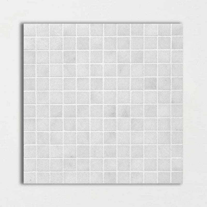 BIANCO DOLOMITI CLASSIC : 1X1 Straight Stack Mosaic (honed | 12"x12"x3/8" | straight cut)
