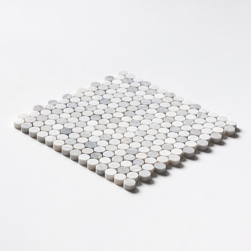 PENNY ROUND 2.0: Skyline Penny Round Mosaic (multi finish | 11"x11"x1/4" | straight cut)