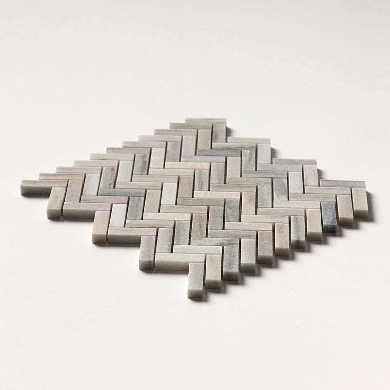 SKYLINE : 5/8X3 Herringbone Mosaic (honed | 10"x12"x7/16" | straight cut)