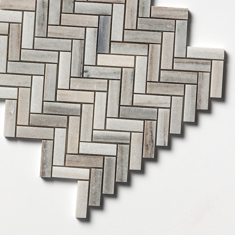 SKYLINE : 5/8X3 Herringbone Mosaic (honed | 10"x12"x7/16" | straight cut)