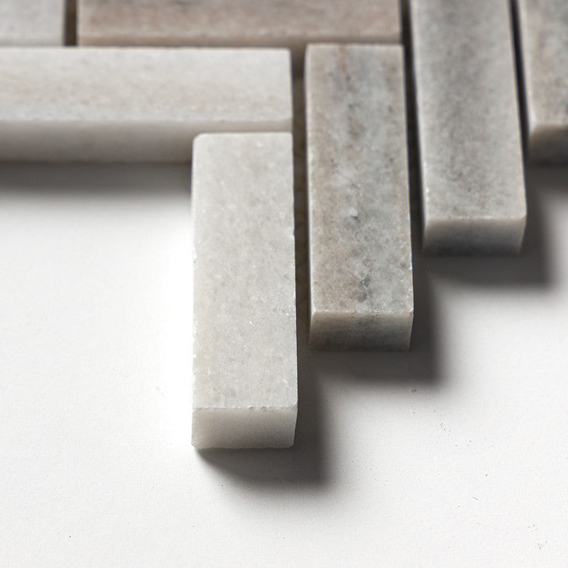 SKYLINE : 5/8X3 Herringbone Mosaic (honed | 10"x12"x7/16" | straight cut)