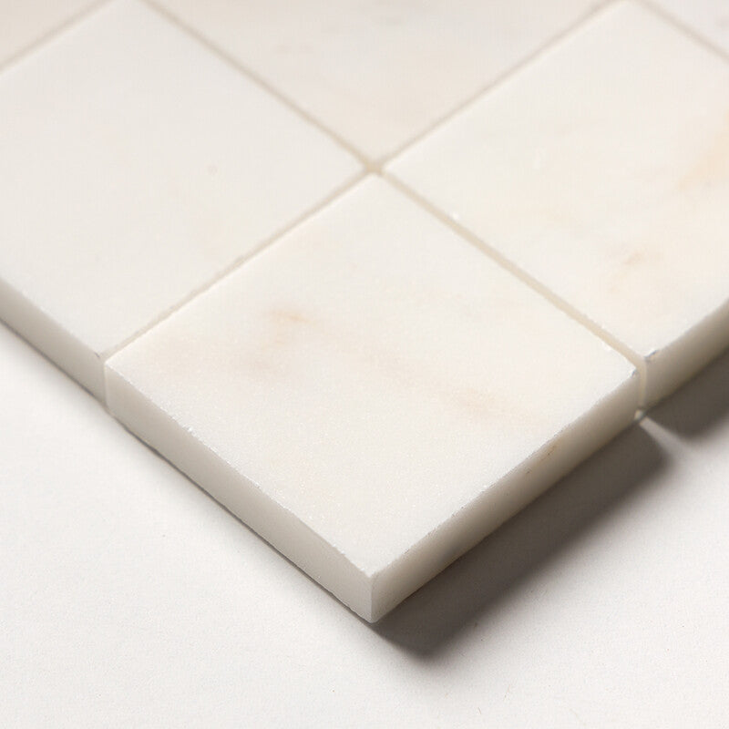 CALACATTA AMBER : 2X2 Straight Stack Mosaic (honed | 12"x12"x3/8" | straight cut)