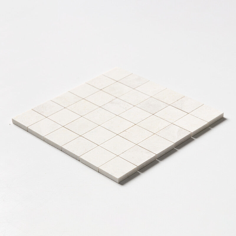 VANILLA: 2X2 Straight Stack Mosaic (honed | 12"x12"x3/8" | straight cut)