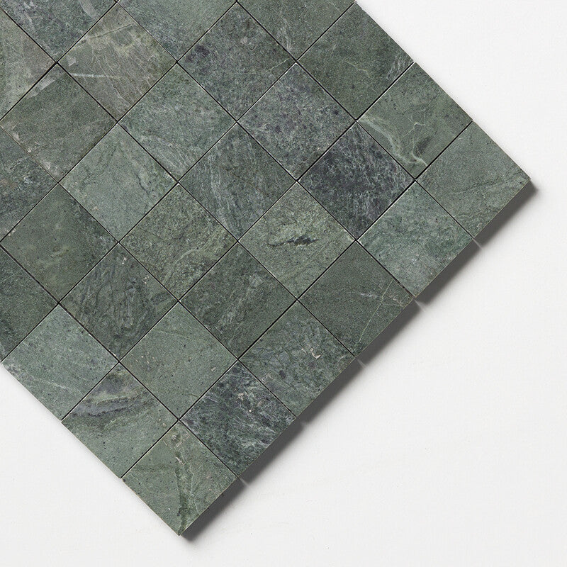 VERDE TIA : 2X2 Straight Stack Mosaic (honed | 12"x12"x3/8" | straight cut)