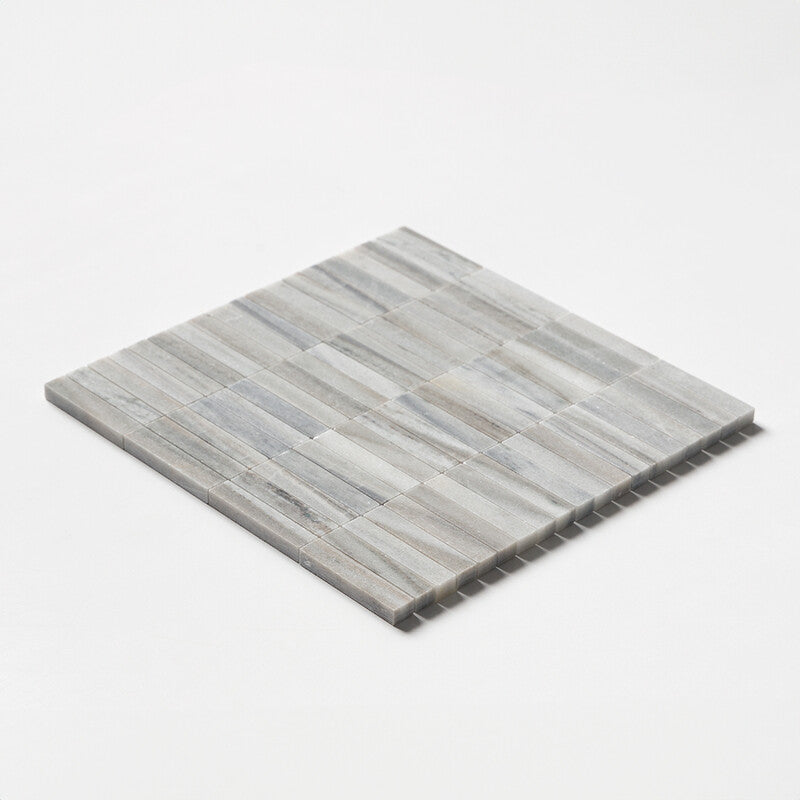 SKYLINE : 5/8X3 Straight Stack Mosaic (honed | 12"x12"x3/8" | straight cut)