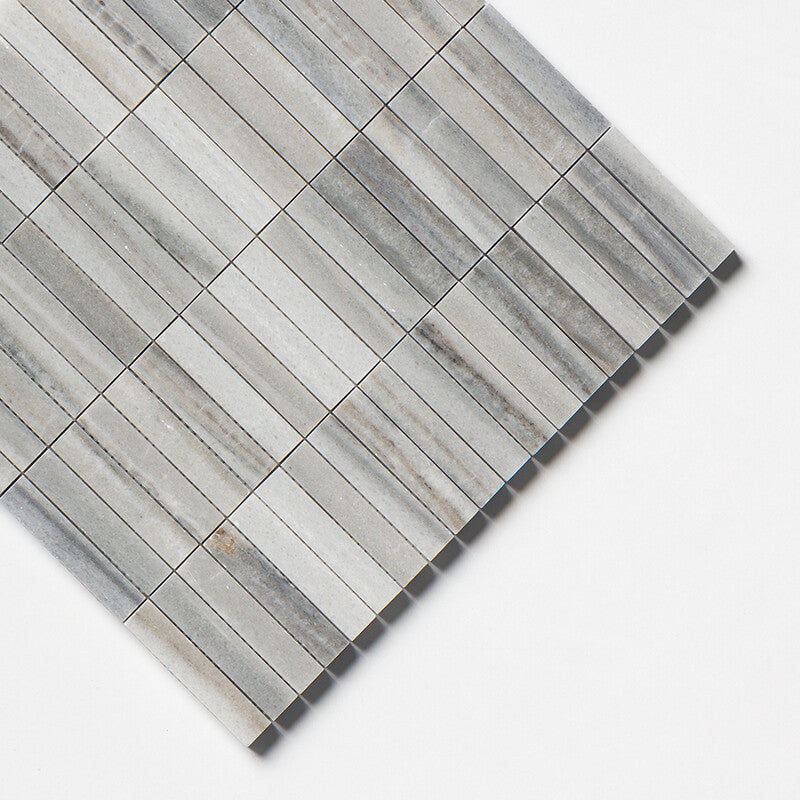 SKYLINE : 5/8X3 Straight Stack Mosaic (honed | 12"x12"x3/8" | straight cut)