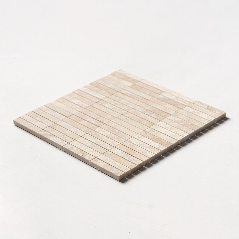 DIANA ROYAL : 5/8X3 Straight Stack Mosaic (honed | 12"x12"x3/8" | straight cut)