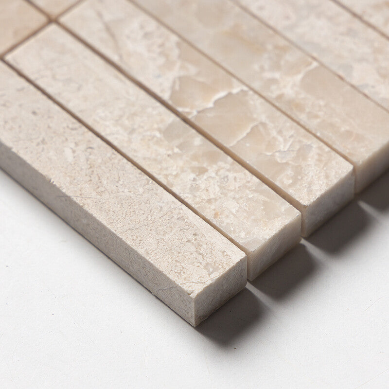DIANA ROYAL : 5/8X3 Straight Stack Mosaic (honed | 12"x12"x3/8" | straight cut)
