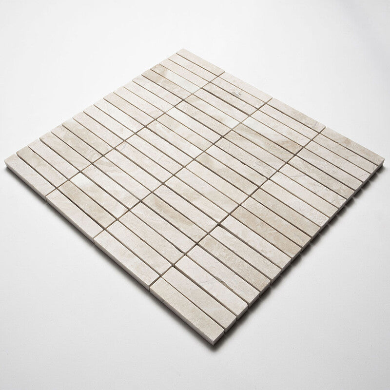 DIANA ROYAL : 5/8X3 Straight Stack Mosaic (honed | 12"x12"x3/8" | straight cut)