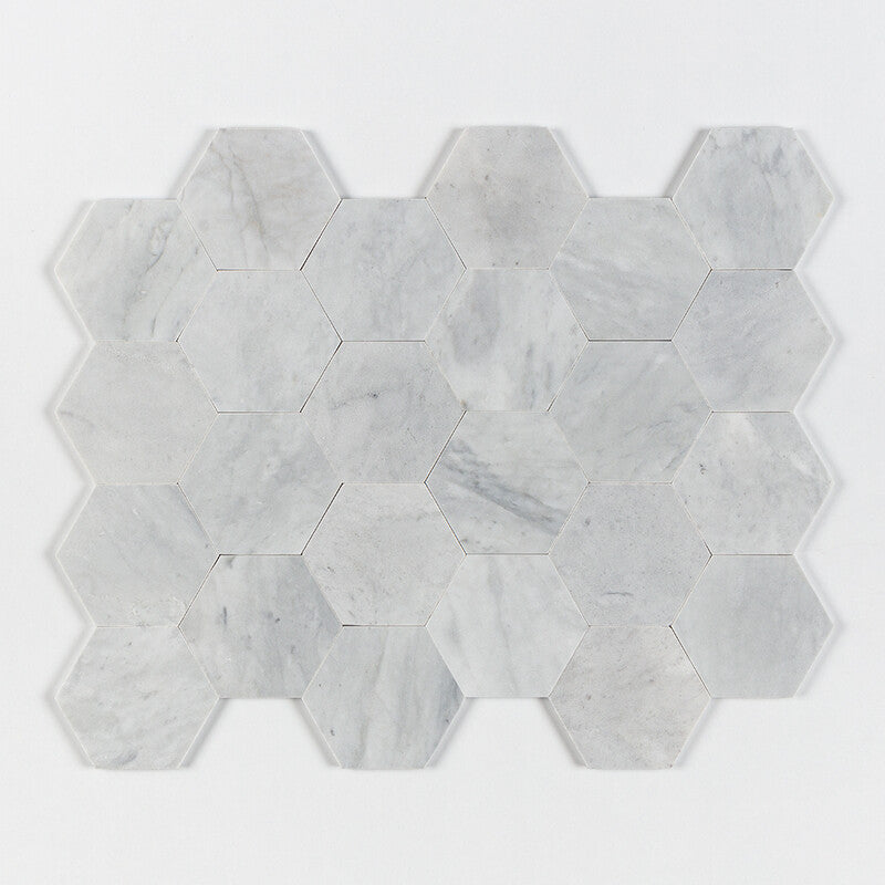 DIMENTIONS : Hexagon Field Tile (honed | 5"x5"x25/32" | straight cut)