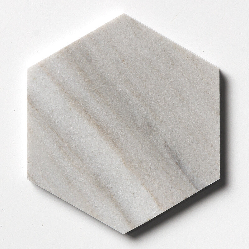 DIMENTIONS : Hexagon Field Tile (honed | 5"x5"x25/32" | straight cut)