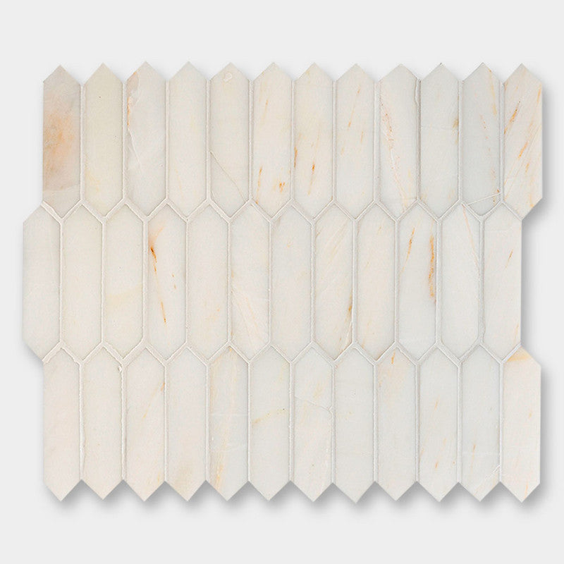 DIMENTIONS : Baby Picket Mosaic (honed | 11"x13"x3/16" | straight cut)