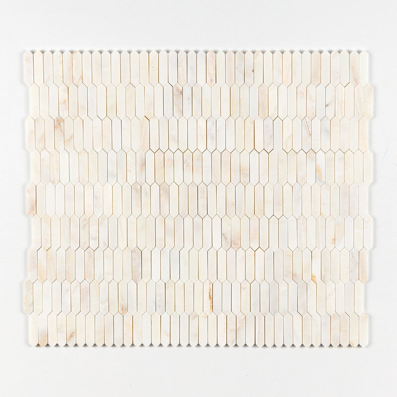 DIMENTIONS : Baby Picket Mosaic (honed | 11"x13"x3/16" | straight cut)
