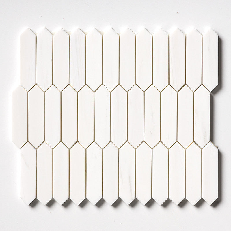 DIMENTIONS : Baby Picket Mosaic (polished | 11"x13"x3/16" | straight cut)