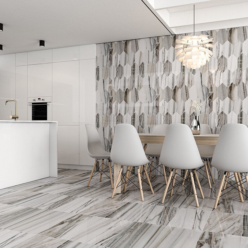 DIMENTIONS : Large Picket Field Tile (polished | 6"x12"x3/8" | straight cut)