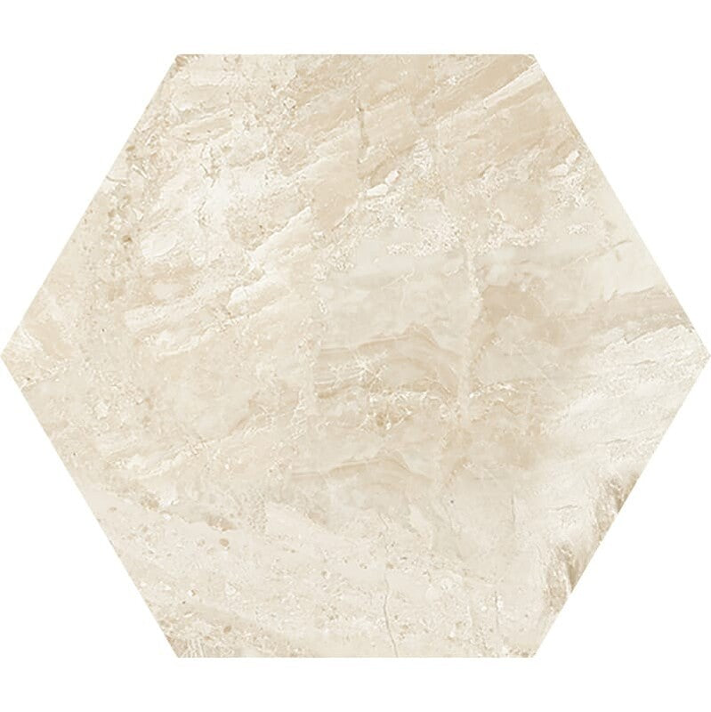 DIMENTIONS : Diana Royal Hexagon Field Tile (polished | 5"x5"x25/32" | straight cut)