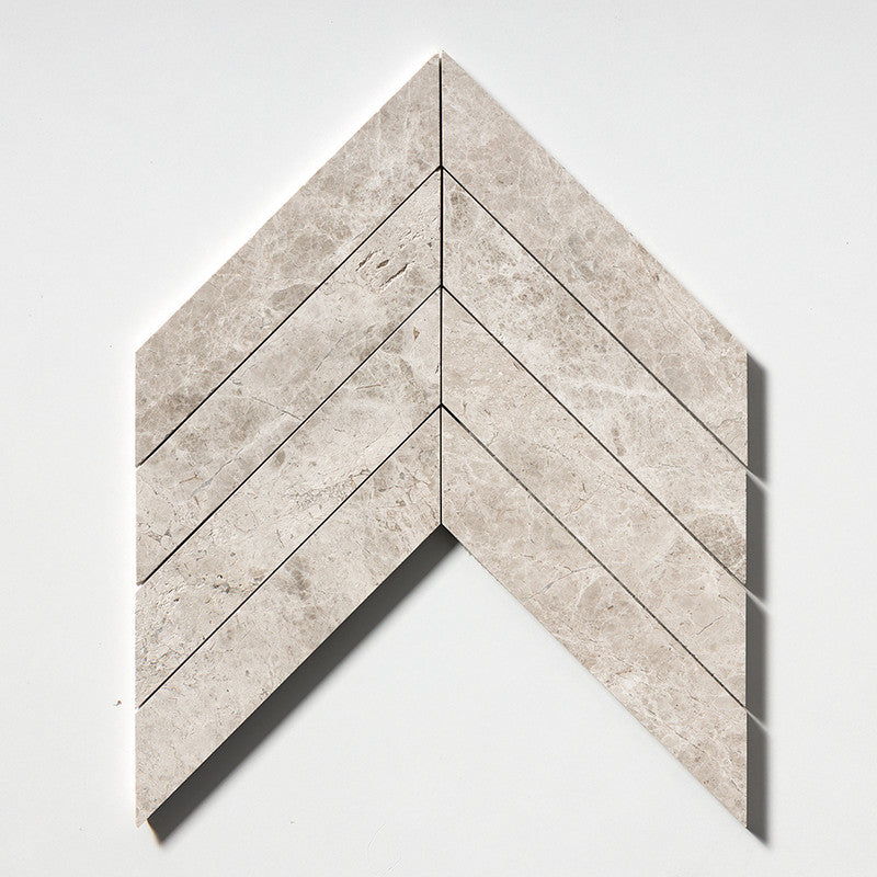 DIMENTIONS : Chevron Field Tile (polished | 10"x13"x3/8" | straight cut)