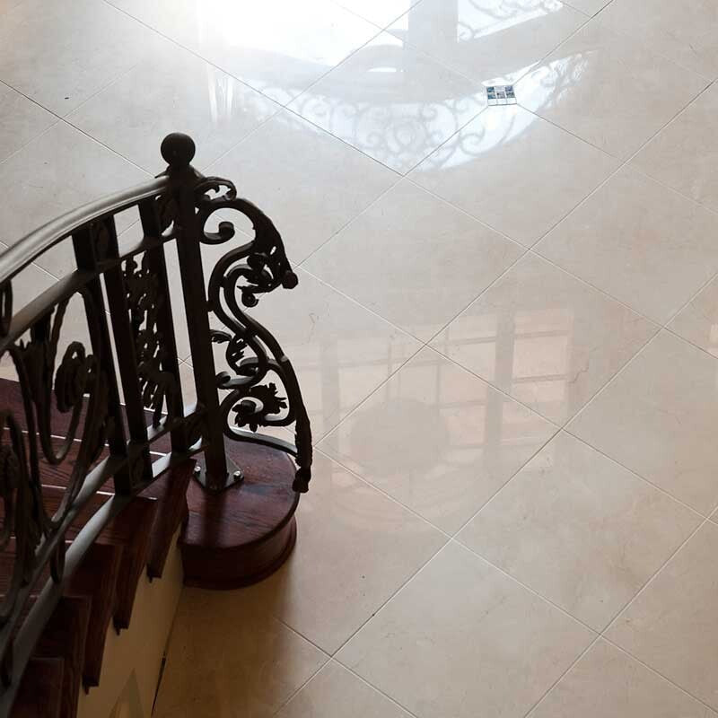 CREMA MARFIL : Square Field Tile (polished | 12"x12"x3/8" | beveled)