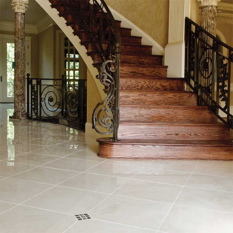 CREMA MARFIL : Square Field Tile (polished | 12"x12"x3/8" | beveled)