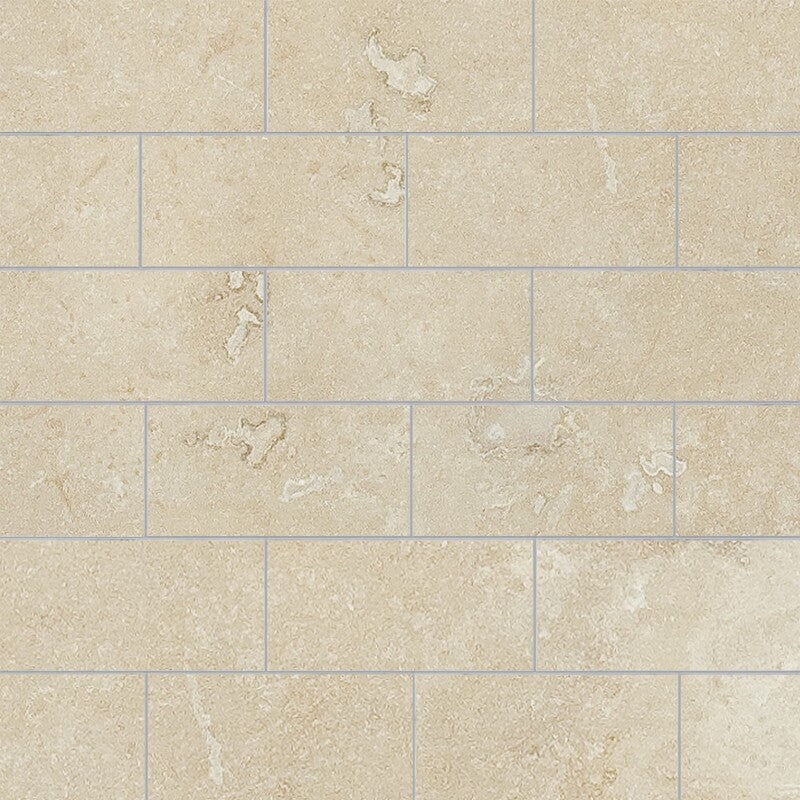 IVORY TRAVERTINE: Rectangle Field Tile (honed filled | 2"x5"x3/4" | straight cut)