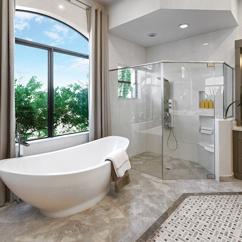 SILVER SHADOW : Square Field Tile (honed | 12"x12"x3/8" | beveled)