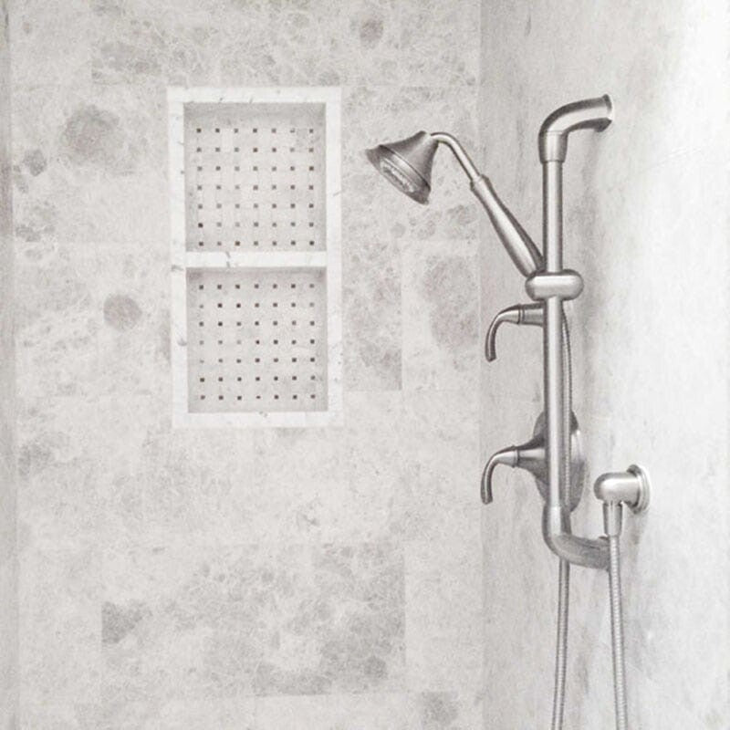SILVER SHADOW : Square Field Tile (honed | 18"x18"x1/2" | straight cut)