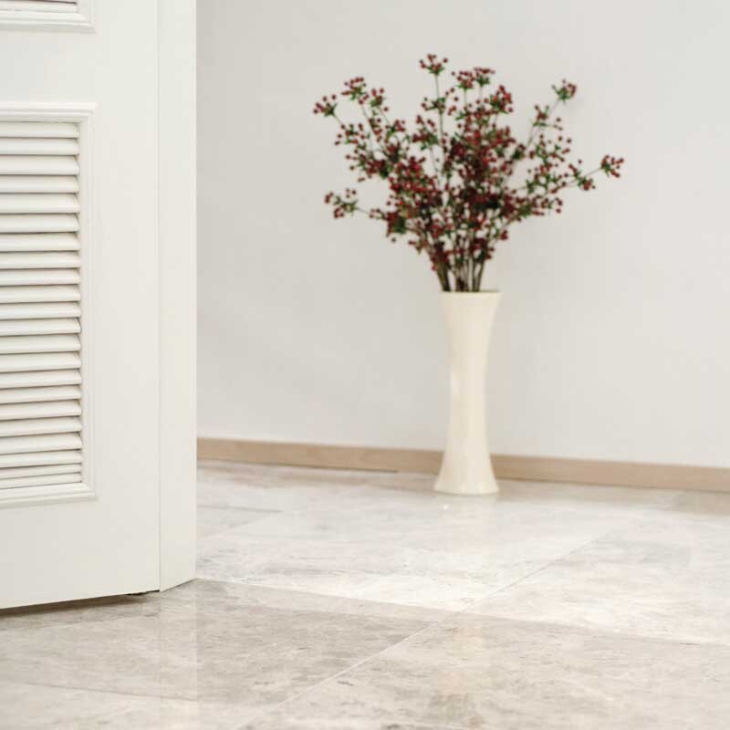 SILVER SHADOW : Square Field Tile (honed | 18"x18"x1/2" | straight cut)