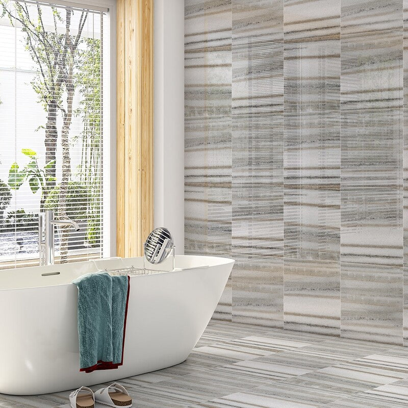 SKYLINE : Square Field Tile (polished | 18"x18"x1/2" | straight cut)
