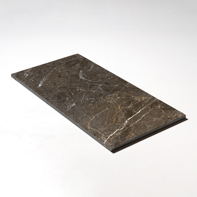 NATURAL REFLECTIONS : Arctic Gray Marble Rectangle Field Tile (polished | 12"x24"x1/2" | straight cut)