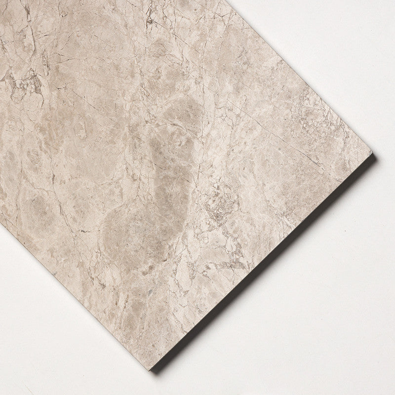 SILVER CLOUDS : Rectangle Field Tile (polished | 12"x24"x1/2" | straight cut)