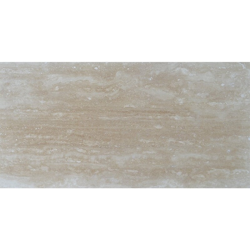 IVORY TRAVERTINE: Rectangle Field Tile (honed filled | 12"x24"x1/2" | straight cut)