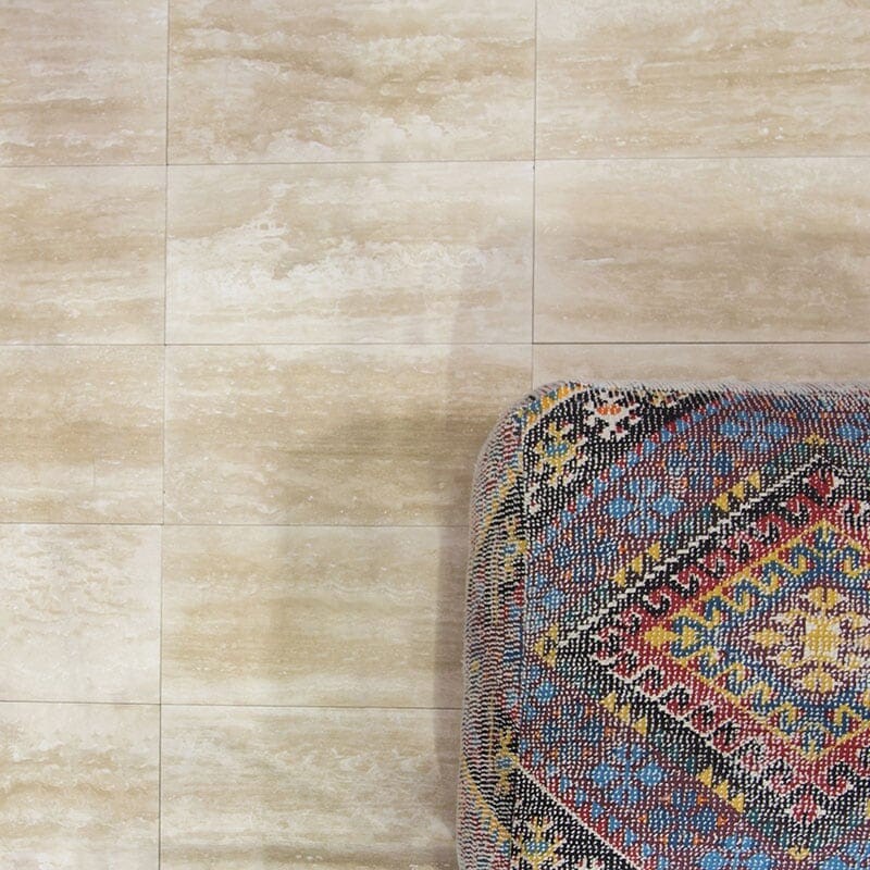 IVORY TRAVERTINE: Rectangle Field Tile (honed filled | 12"x24"x1/2" | straight cut)