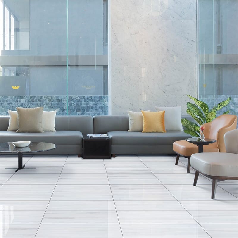 BIANCO DOLOMITI CLASSIC : Rectangle Field Tile (polished | 12"x24"x3/8" | micro beveled)