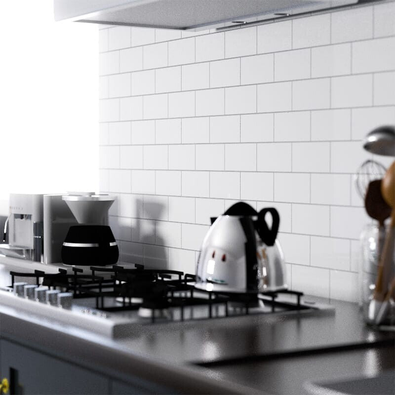 THASSOS WHITE : Rectangle Field Tile (honed | 2"x5"x3/4" | straight cut)