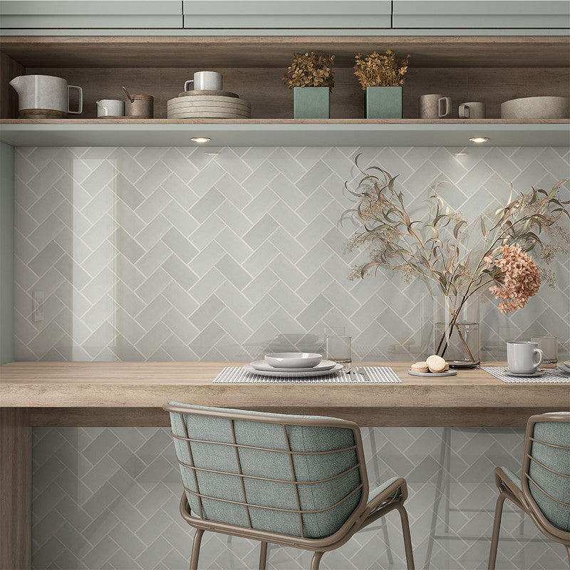 STATUS CERAMIC: Cold Rectangle Field Tile (glossy | 3"x6"x3/8" | beveled)