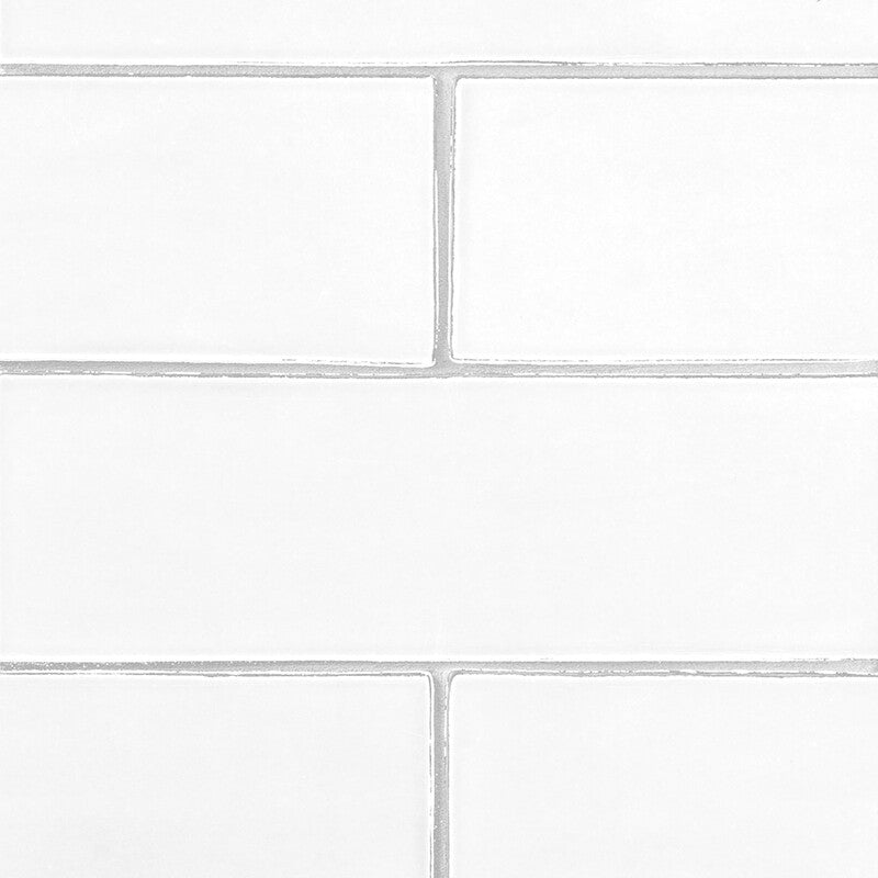 STATUS CERAMIC: Satin Cotton Rectangle Field Tile (matte | 4"x12"x3/8" | beveled)