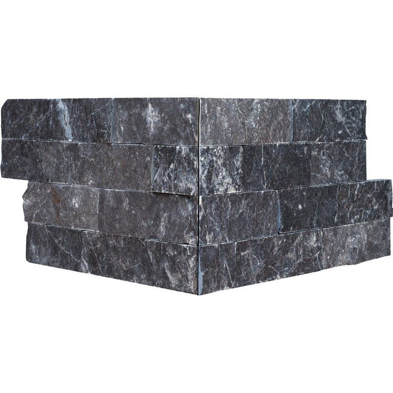 LEDGER STONE : Wall Panel Corner (rock face | 6"x12"x3/4" | straight cut)