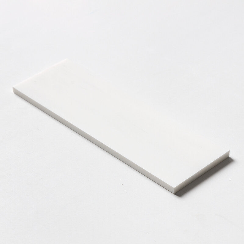 SNOW WHITE : Rectangle Field Tile (polished | 4"x12"x3/8" | straight cut)